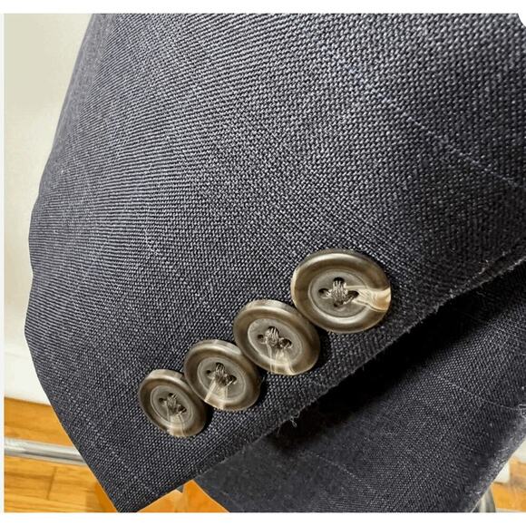 Lauren Ralph Lauren Men’s Wool Glen Plaid Blazer Gray Jacket 2 Button 42L - Picture 6 of 9